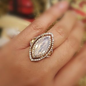 Twelve crystal ring